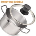 thumbnail image 4 of Glass Lid Set of 2 Pot Kitchen Cover Cookware Frying Pan Lids Replacement Stainless Steel, 4 of 6