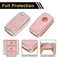 thumbnail image 4 of Unique Bargains Pink Silver Tone TPU Silicone Car Key Case for VW Golf 4/5/6/7/Mk4/Mk5/Mk6/MK7 - 3 Buttons Remote Control Key Fob Case, 4 of 6