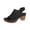 Black, variant on AUDeals Women Buckle Roman Sandals - Casual Hollow Side Wedge Beach Shoes with Summer Comfort for Daily Use (Black, 6)