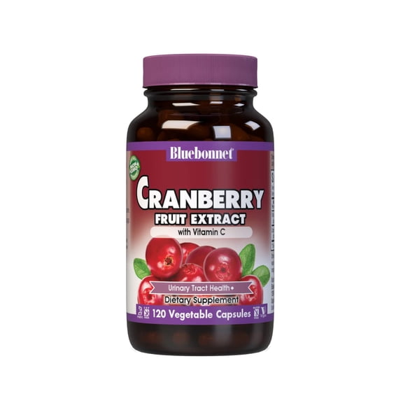 Bluebonnet Cranberry Fruit Extract, Urinary Tract Support*, 60 Vegetable Caps, 60 Days