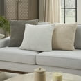 thumbnail image 4 of Mina Victory Lifestyle Woven Chenille 18" x 18" Set of 2 Indoor Throw Pillow Grey, 4 of 5