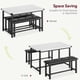 thumbnail image 5 of Historyli Juego de mesa de comedor para 4,mesa de cocina con 2 bancos tapizados,juego de mesa de comedor rectangular,juego de mesa de cocina de 3 piezas para espacios pequeños, 5 of 8