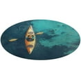 thumbnail image 4 of Colorful Kayaks Glide Across The Lake Floral Medallion Round Rug - Small Round Area Rug, Soft Non-Slip Machine Washable Bedroom Mat Indoor Accent Entry Carpet for Office Desk Dorm Hallway, 4 of 6