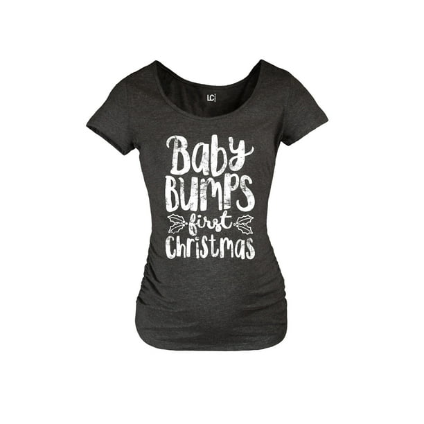 Bloom Maternity Baby Bumps First Christmas Maternity Scoop Neck T