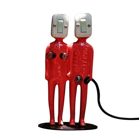 

XIUH Body Bulbs Little Glowing Figures Family Ornament And Gift Red