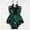 Green, variant on MOJOGO Lace Romper for Women Satin Deep V High Cut Sleep Bodysuit Soft Thin Strap Nightwear Pink S