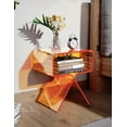 thumbnail image 2 of Solaround Acrylic Side Table Nightstand, 15.4''L x 11.8''W x 17.7''H, Orange, 2 of 7
