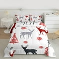 thumbnail image 2 of Manfei Rustic Reindeer Print Bedding Comforter Set, Christmas Snowflake Twin Comforter Sets, Teen Kid Boy Girl Reversible Bedding Set, Luxury Bedroom Decor, 2 Pieces, 2 of 8