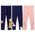 thumbnail image 1 of Esho 3 Pack Toddler Girls Casual Cartoon Leggings Cotton Stretch Tights Skinny Pants 2-7Y, 1 of 8