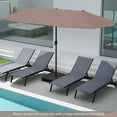 thumbnail image 2 of ZYPPPA  13 FT Double-sided Patio Umbrella, Outdoor Large Twin Size Umbrella w/Crank Handle & 12 Heavy-Duty Ribs, Oversized Rectangle Market Umbrella for Garden Deck Poolside, 2 of 9