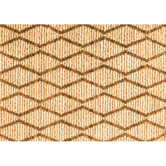 Ahgly Company Indoor Rectangle Trellis Orange Modern Area Rugs, 3' x 5'