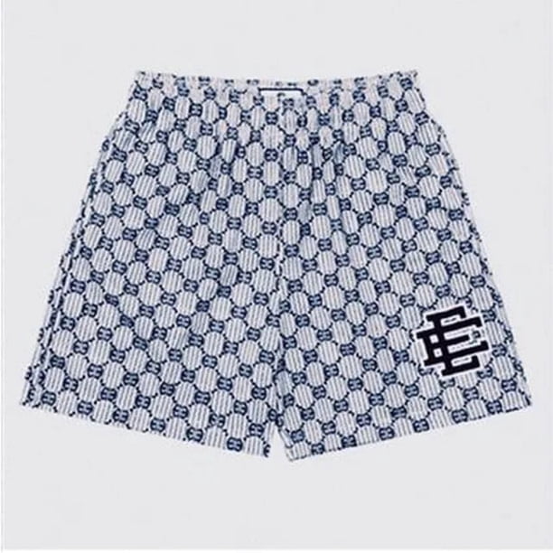 Pantalones cortos de fitness para hombre, Shorts masculinos de malla transpirable, a la moda, de estilo deportivo, Para playa, 2024Navy blue cc