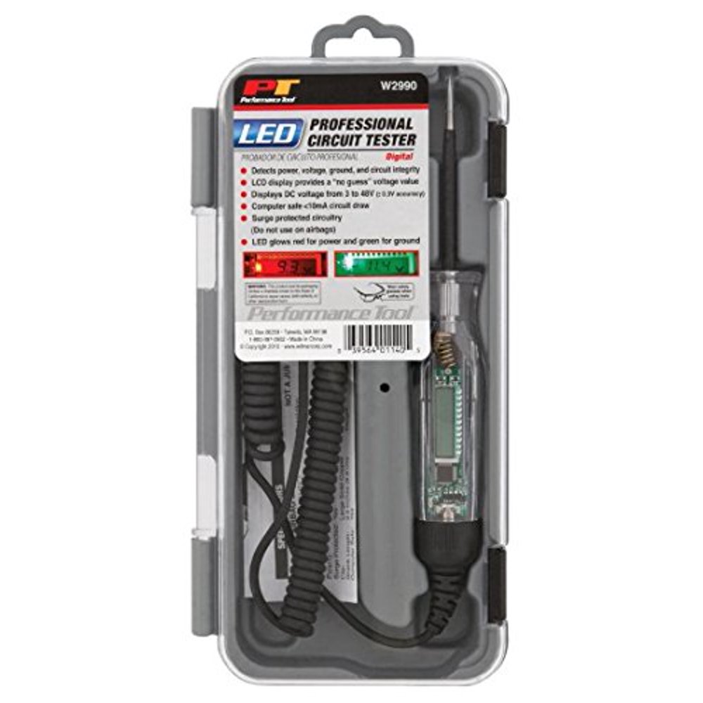 Performance Tool W2990 Led Digital Circuit Tester