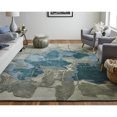 thumbnail image 2 of Feizy Anya Transitional Abstract, Blue/Gray/Ivory, 5' x 8' Area Rug Handmade Sheen Industrial Watercolor Floor Rug for Living room Bedroom, 2 of 8