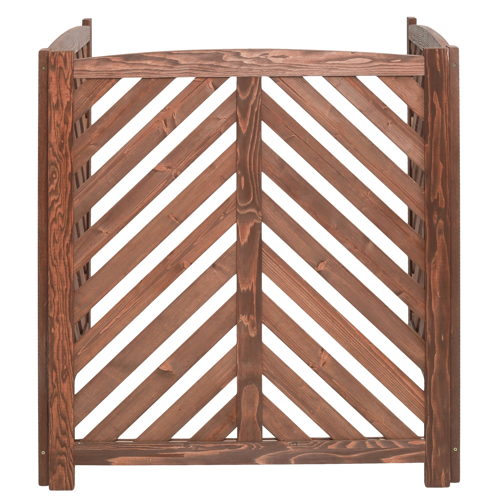 Air Conditioner Fence Screen, Outside Cedar Privacy Fence 3 Panels to Hide AC & Trash Enclosure, 33"W x 38"H