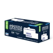 Pen+Gear #9 Double Window Envelope with Security Tint, 3-7/8 x 8-7/8, White, 150/Box (61721)