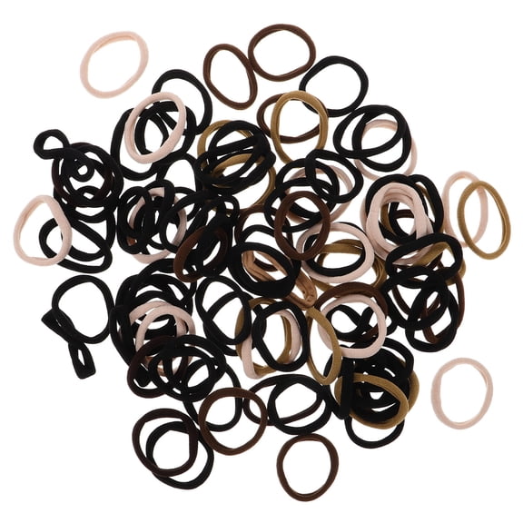 Raindrops 100Pcs Seamless Hair Elastics for Thin Hair No Damage Elastic Ponytail Holders