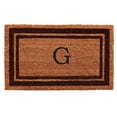thumbnail image 1 of Calloway Mills 152982436G 24 x 36 in. Brown Border Monogram Rectangular Doormat, Natural - Letter G, 1 of 1