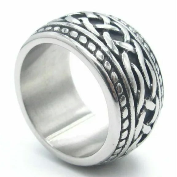 QQTDFG Mens Irish Love Infinity Knot Ring Band Stainless Steel Size 7-15 Gift-8