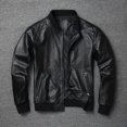 thumbnail image 2 of Nueva chaqueta bomber genuina de primavera y otoño 2024 para hombre, de piel de vaca, de cuero auténtico, corta y ajustada, para negocios, 2 of 4
