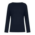 thumbnail image 4 of Besolor Women's Long Sleeve Shirts Casual Lightweight Crewneck Basic Knit Tops Fall Fashion Clothes, 4 of 8