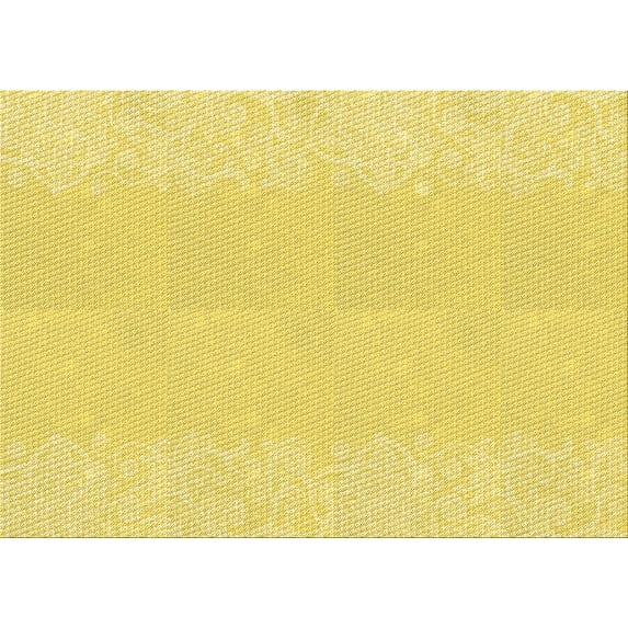 Ahgly Company Indoor Rectangle Patterned Golden Brown Yellow Area Rugs, 5' x 7'