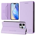 thumbnail image 2 of Wallet Case for iPhone 13 Pro Max with Card Holder, Business Premium PU Leather Flip RFID Blocking Wallet Case with Wrist Strap Kickstand Protective Cover for iPhone 13 Pro Max, Purple, 2 of 14