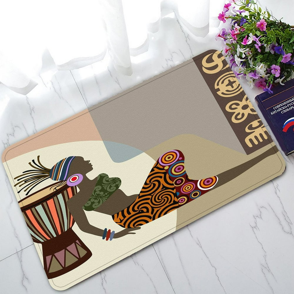GCKG African Woman NonSlip Doormat Indoor/Outdoor/Bathroom Doormat 30