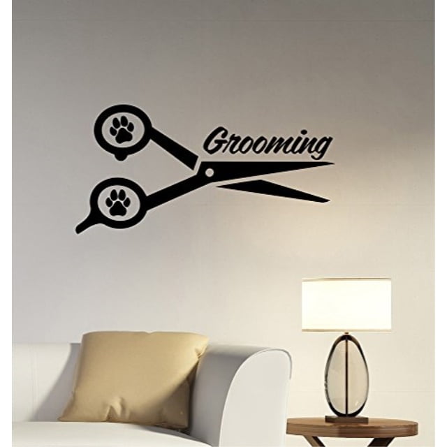 dog grooming wall decals