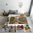 thumbnail image 3 of Custom Blanket with Text Photos Customized Blanket Personalized Throw for Adult Kid Birthday Wedding Christmas Halloween Fathers Mothers Valentines Day Gift Couch Sofa Bedroom 40"x 30", 3 of 6