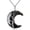 Imitation Rhodium Plated, variant on 7 Chakras Tree Of Life Necklace Wire Wrap Crescent Moons Crystal Pendants Chip Quartz Natural Stone Resin Stainless Steel
