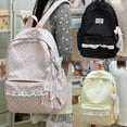 thumbnail image 5 of Cute Lace Backpack, Coquette Aesthetic Polka Dot Backpack | Kawaii Backpack for Women, Large Laptop Daypack Kawaii Supplie with Bow Accessories(Black), 5 of 6