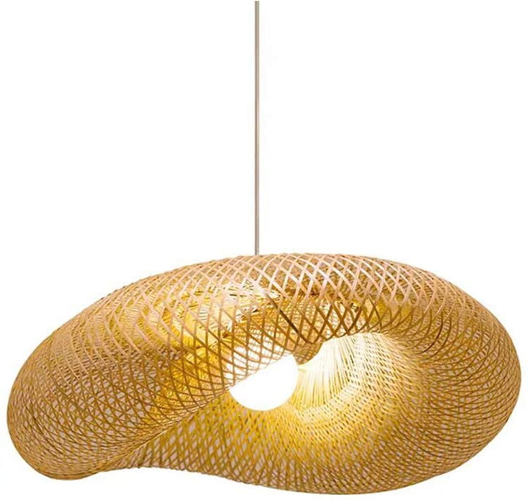 schraper Zakje droom TFCFL Bamboo Weave Ceiling Pendant Light Unique Hand-woven Chandelier  Hanging Lamp E27 - Walmart.com