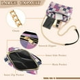 thumbnail image 3 of FORMRS Women Crossbody Purse with Chain Strap Vegan Leather Shoulder Handbag, Pink and Purple Plaid Pattern, 3 of 7