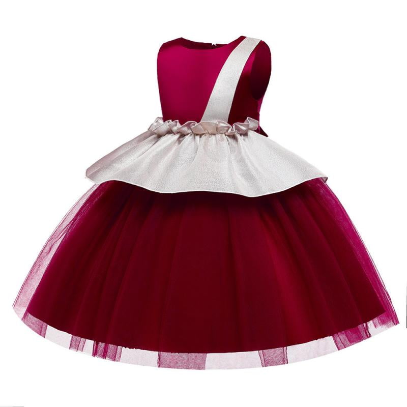 Little Girl Wedding Party Dresses cake princess Costumes Birthday