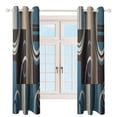 thumbnail image 4 of Modern Geometric 2 Panels Blackout Curtains for Bedroom Living Room Drapes Kitchen Room Window Blackout Curtain Grommet, 4 of 6