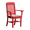 Bright Red, variant on Keystone Amish Co. Traditional Poly Composite Dining Chair with arms, Tudor Brown