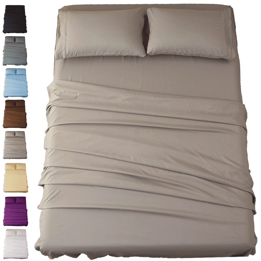 6-Piece Sonoro Kate Bed Sheet Set 1800 Thread Count Luxury Egyptian Queen Set 