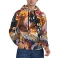 thumbnail image 2 of Sikiie Abstract Lion Painting Men's Hoodie, Essentials Hoodie, Sweatshirt, Pullover Hooded Sweatshirt for Men-Large, 2 of 7