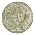 thumbnail image 2 of Unique Loom Outdoor Traditional Collection Area Rug - Valeria (5' 3" Round Green/Light Green), 2 of 6