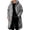 (NEW24)Gray, variant on Men's Long Hooded Overcoat with Button Front Casual Warm Wool Blend Trench Coat for Winter Layering Trendy Elegant Streetwear