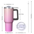 thumbnail image 2 of 40oz Tumbler with Handle and Straw, Vacuum Insulated Stainless Steel Travel Mug, Fits Car Cup Holder, Gradient Print, 2 of 6