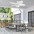 thumbnail image 2 of Prominence Home Palm Lake 52" Indoor Outdoor Ceiling Fan with Pull Chain, White, 2 of 16