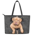 thumbnail image 2 of ZUXONGSY Shar Pei Dog Print Handbag for Women Portable Top Handle Satchel Waterproof Work Bag with Zip Compartments for Workout Dating, 2 of 6
