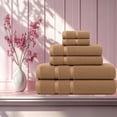 thumbnail image 4 of Juego de 6 Toallas de Microfibra Suaves y Absorbentes Moka Cuerpo, Manos y Facial | Kyuden Home KYUDEN HOME Broderie, 4 of 4
