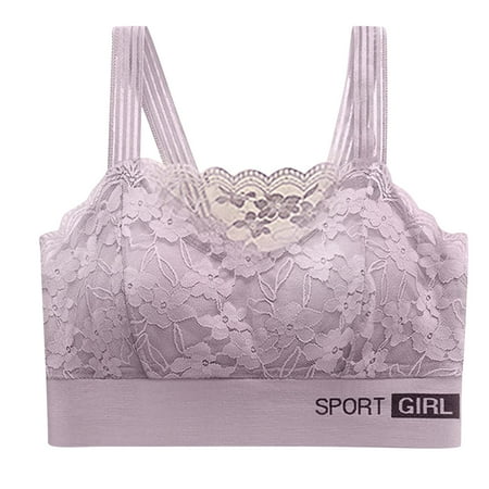 

Women Fashionable Solid Color Flower Lace Trackless Gathering Sports Underwear