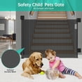 thumbnail image 2 of AYAOQIANG Retractable Baby Gate Mesh Baby Gate or Mesh Dog Gate, 37.4" Tall Extends up to 63" Wide, Child Safety Gate for Doorways, Stairs, Hallways, Indoor/Outdoor Black, 2 of 11