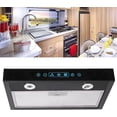 thumbnail image 4 of Aramox Range Hood, 12V 3-Speed Adjustable with Touch Screen LED Light, Black, Under Cabinet Mount, RV Van Yacht Kitchen, 4 of 8