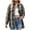 Coffee, variant on felwors Women's Plaid Flannel Button-Down Shirt - Oversized Long Sleeve Casual Shirt Jacket for Fall & Winter Pink, XXL