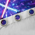 thumbnail image 4 of Manfei Modern Cool Lightsaber Curtains Pack of 2 (42x84 Each),Cartoon Light Sword Curtains Blackout,Neon Purple Bedroom Curtains For Boys Kids,Breathable Home Decor, 4 of 6